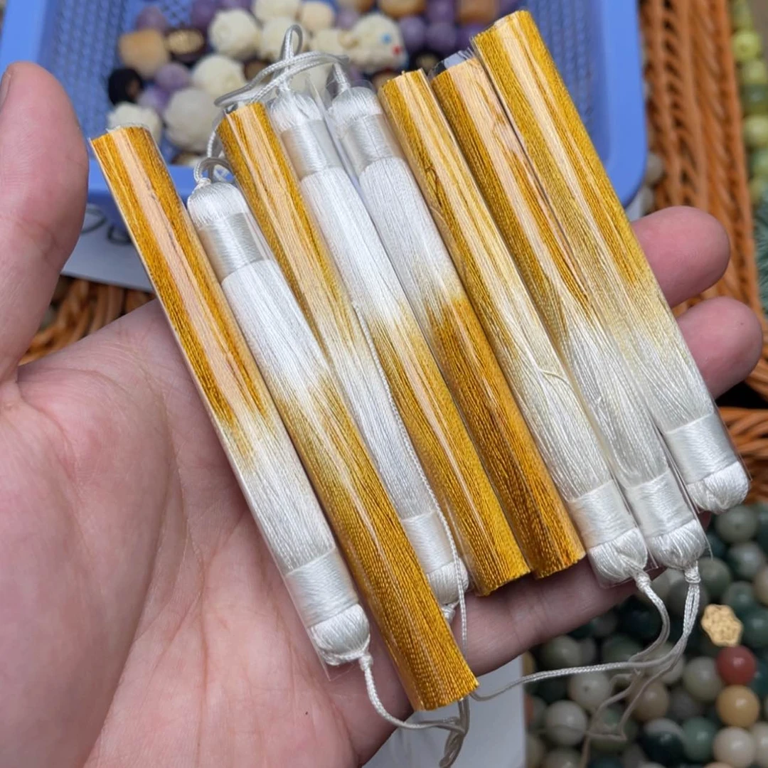 【闪购商品】白玉菩提吊坠流苏黄色1条