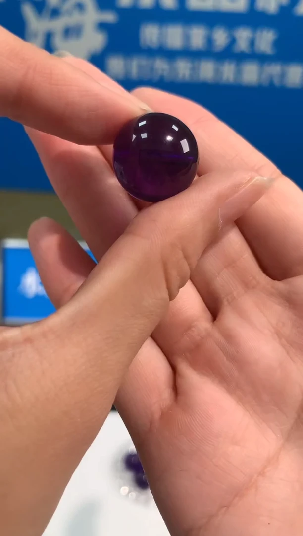 【闪购商品】水晶手链未镶嵌乌拉圭紫水晶单颗16mm配件5号