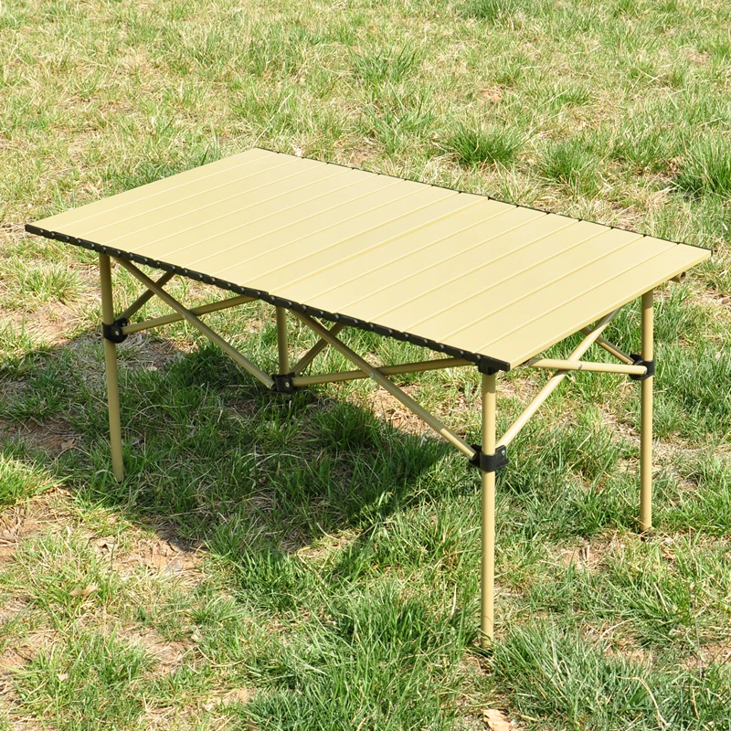 户外折叠桌子便携式桌椅野营野餐桌子蛋卷桌露营装备碳钢烧烤桌子