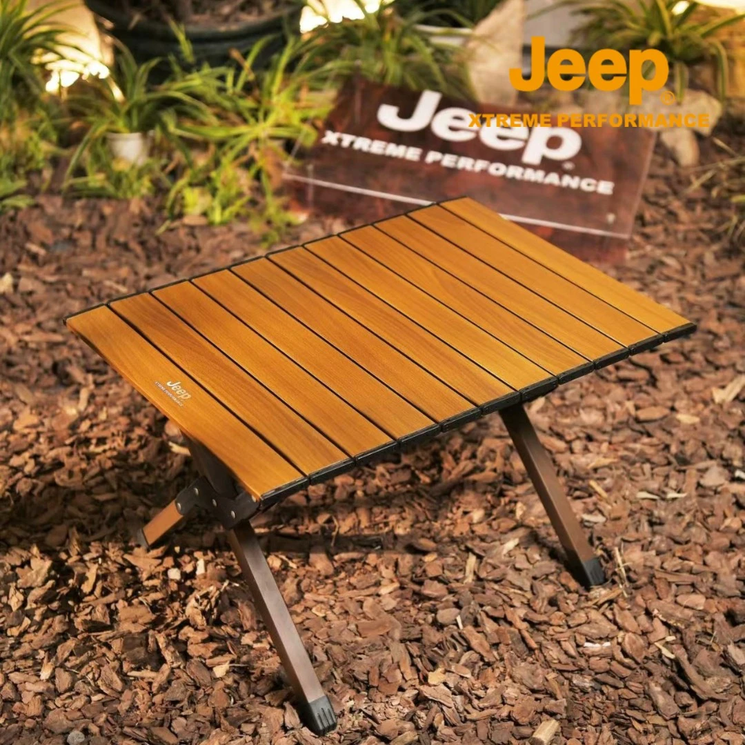 【Jeep蛋卷桌】户外便携野炊自驾游露营蛋卷桌铝合金简易折叠桌子