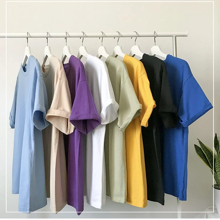 全棉短袖T恤男女夏季宽松百搭ins潮牌印花设计感情侣半袖上衣新款