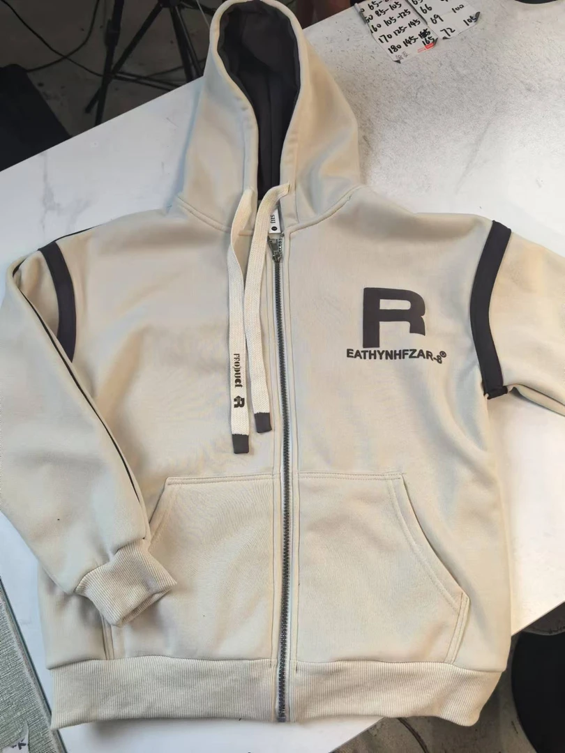 单件，冬款时尚潮流米色加绒外套