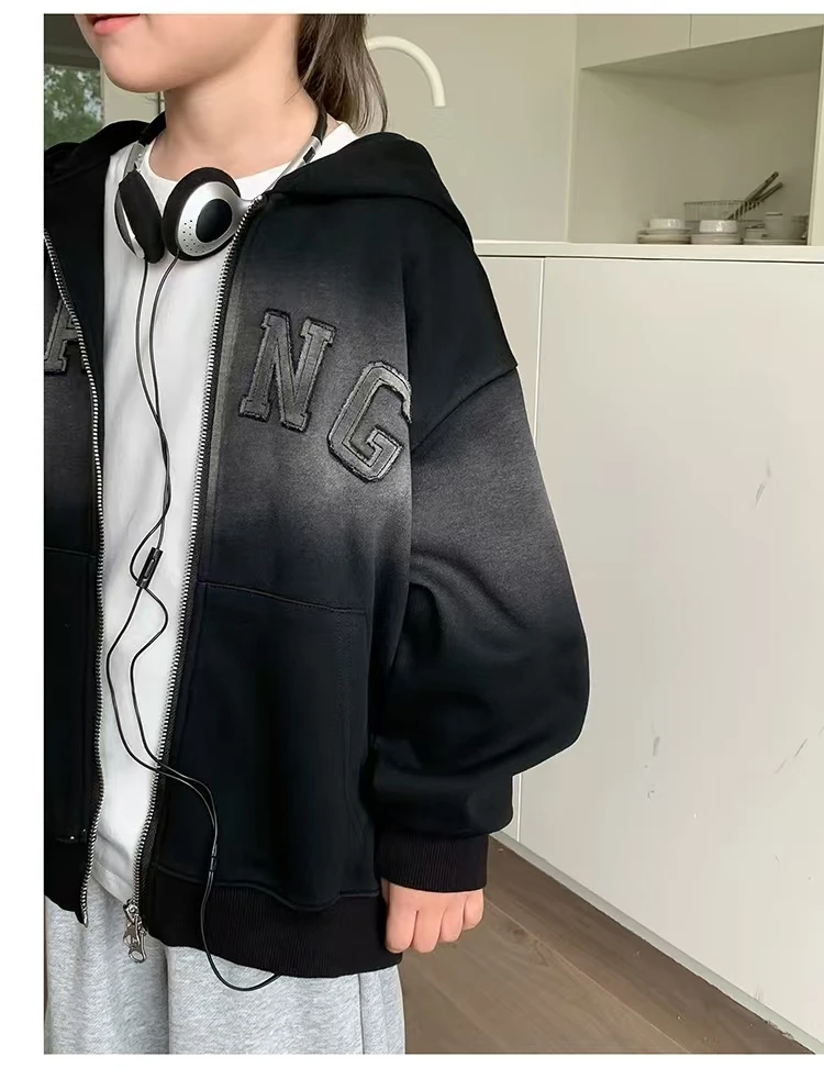 单件，冬款时尚潮流黑色加绒外套