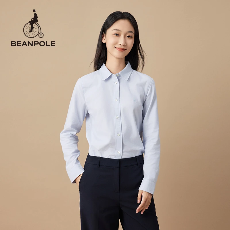 BEANPOLE24秋冬新款 女士商务春季正装欧若风磨毛衬衫BF4864Z07