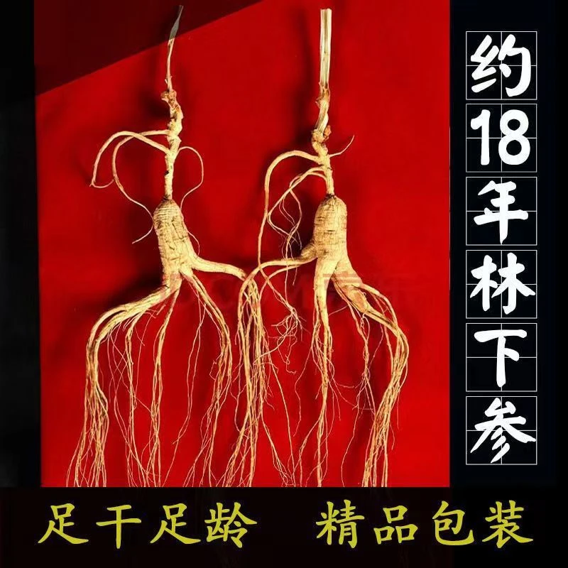 [特惠山参]林下参人参食用晒参长白山保护区20-25年山林自然