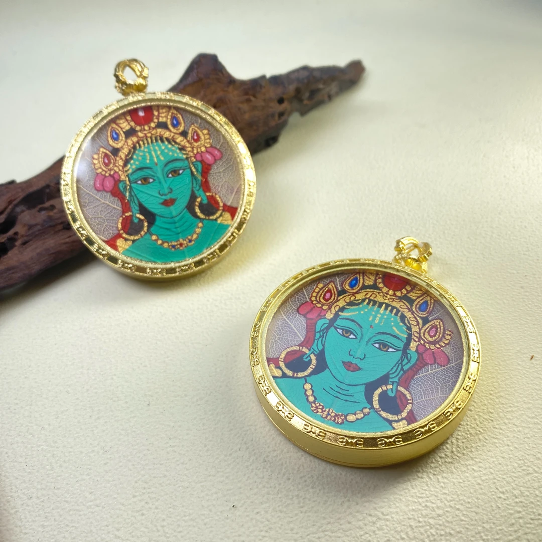 【铭记珠宝】唐卡吊坠13-DM203H62【多样性发一件】尺寸约41mm带绳