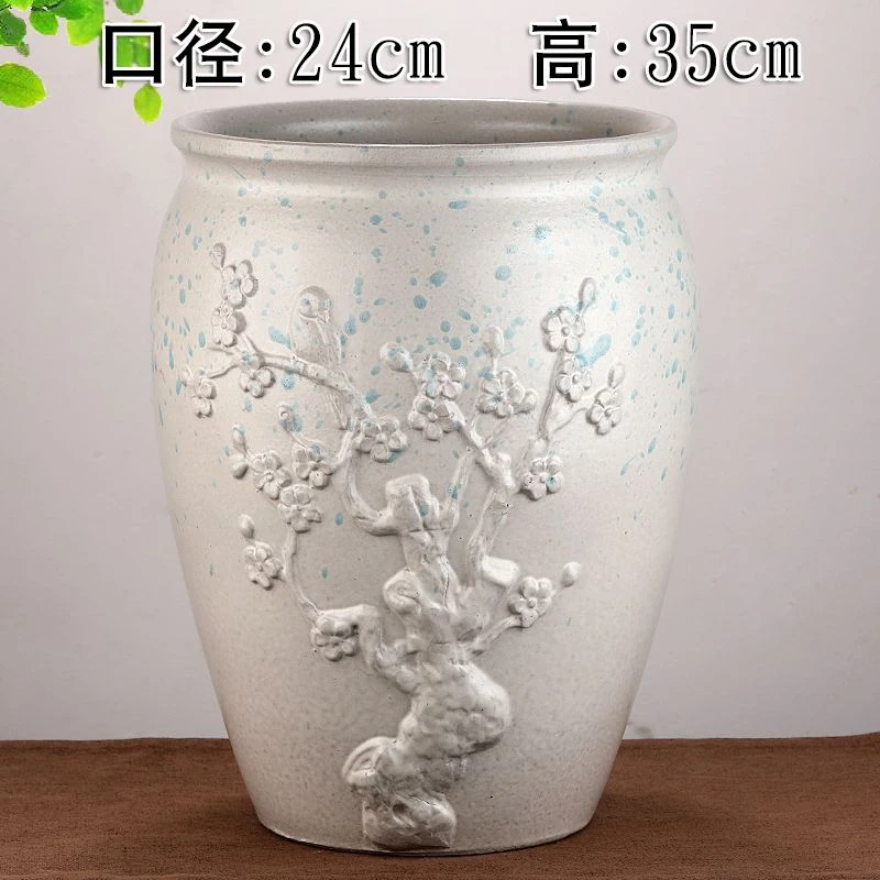 大口径大号陶瓷多肉有孔花盆老桩法师绿植大花盆大口径花盆批发