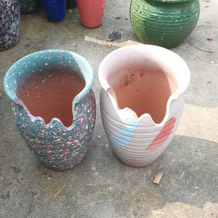 红陶20CM以下口14高21瑕疵