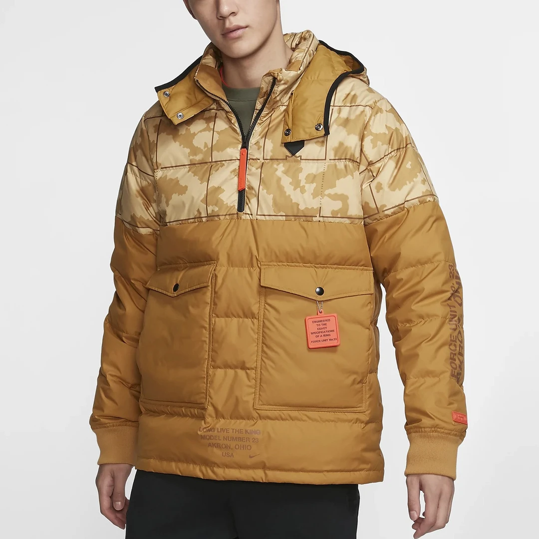 Nike/耐克正品半拉链男子连帽套头羽绒服AT3905-790