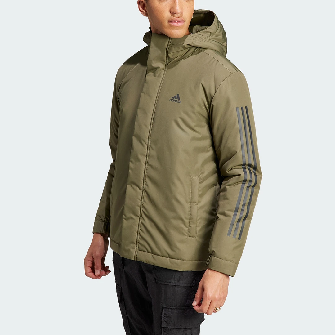 Adidas阿迪达斯正品新款男子雅丹风休闲保暖连帽棉服IP2535