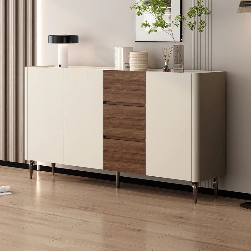 轻奢餐边柜烤漆家用意式简约大容量收纳柜客厅储物柜多功能碗柜