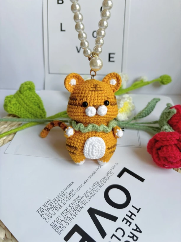 纯手工钩织生肖虎玩偶挂件成品支持订制