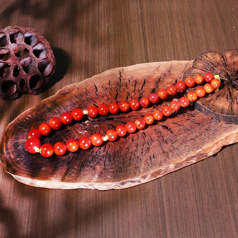 【缅玉世珍】南红项链【8777D】