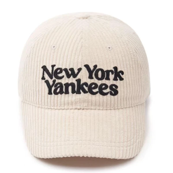 MLB 情侣学院风灯芯绒鸭舌帽男女同款  S217