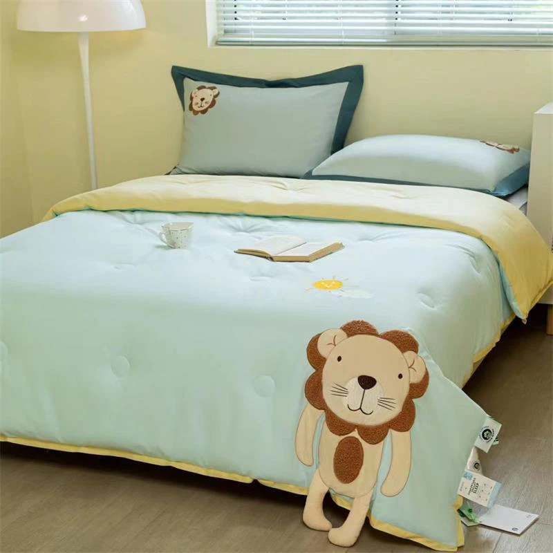 【开心家】 狮子王 小清新全棉纯棉萌宠绣花幼儿园单人春秋被
