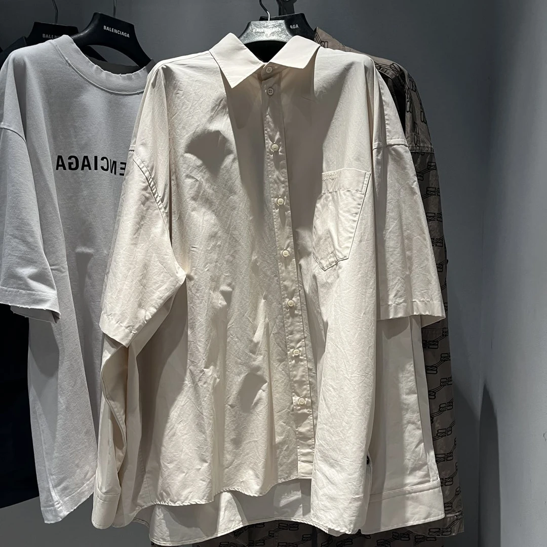 全新未使用 Balenciaga/巴黎世家 男士假两件长袖衬衫