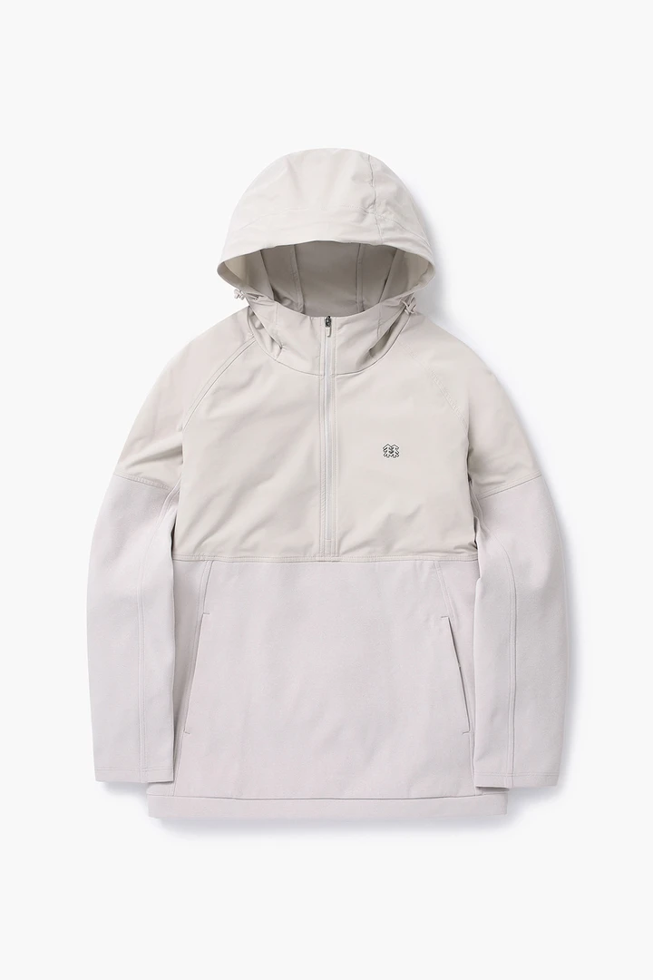 KOLON SPORTS 可隆女款拼接连帽半拉链长袖T恤 JKTBA23172