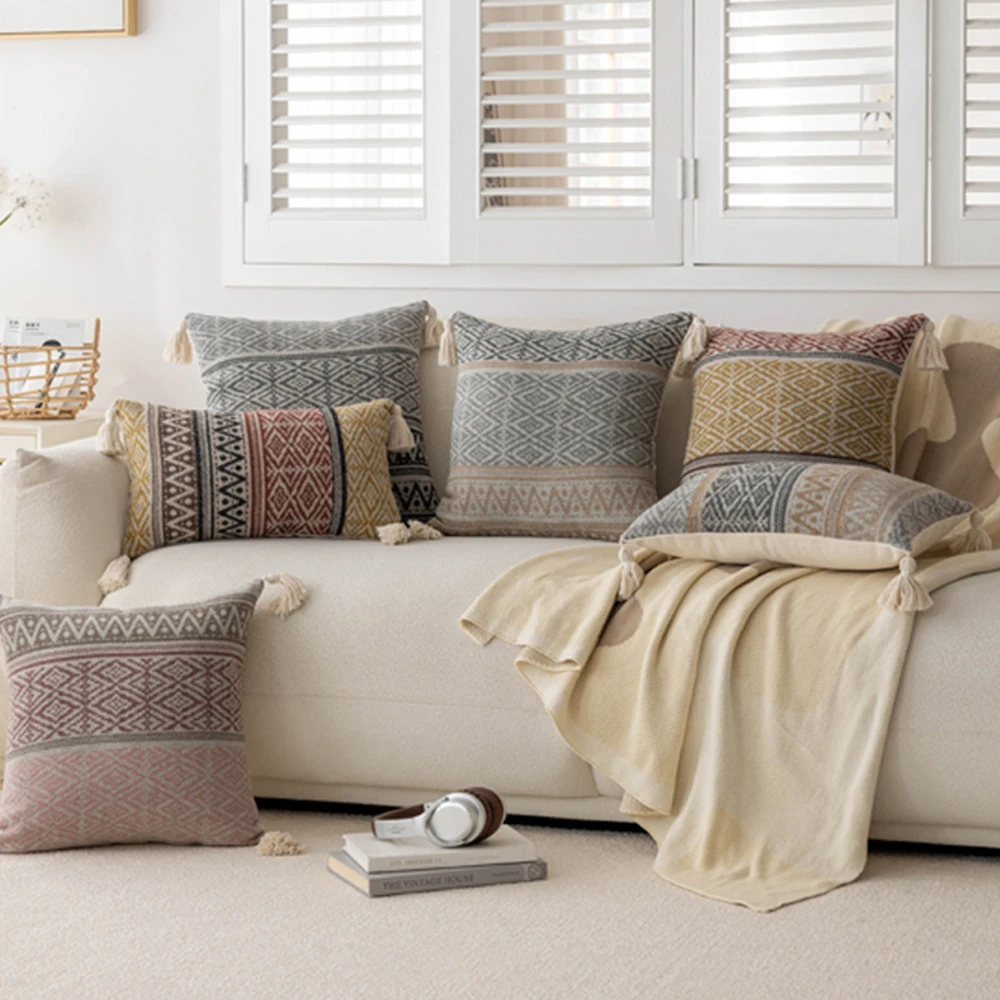 波西米亚风流苏大号抱枕套靠垫民族风民宿沙发床头装饰卧室简约