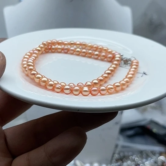 淡水珍珠颈饰银S925镶嵌欧*拉