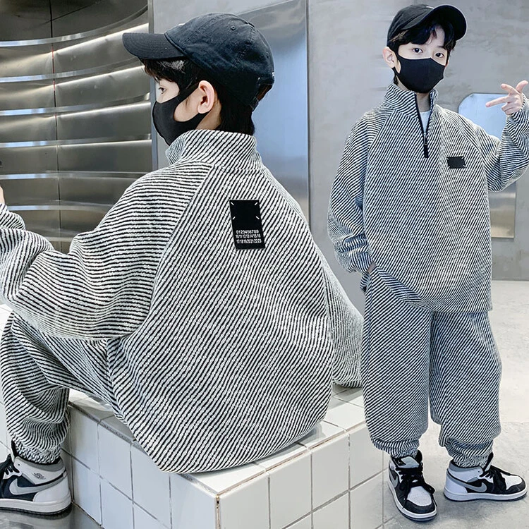 男童秋装套装2025新款春秋运动卫衣两件套秋季中大童帅气宽松炸街