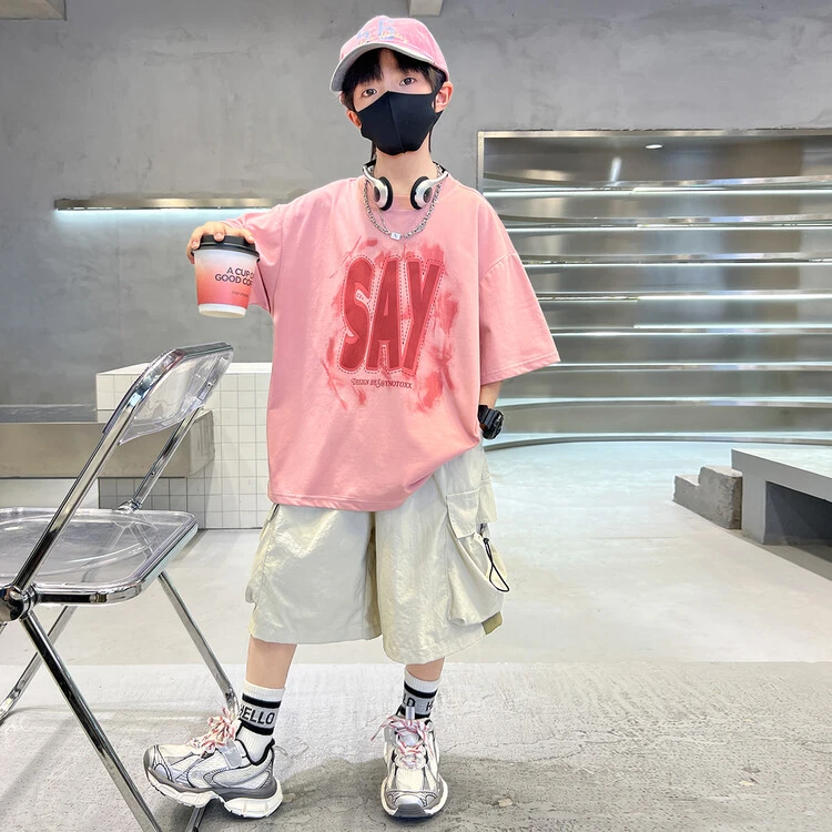 男童夏装短袖套装2024新款儿童夏季中大童男孩运动帅气夏款两件套