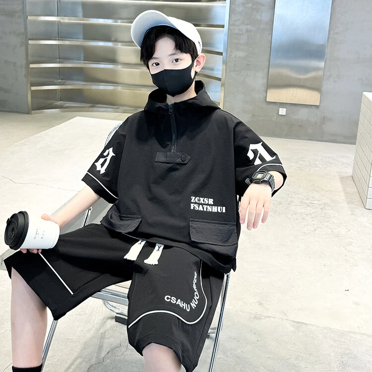 男童夏装套装2025新款中大童儿童夏季运动夏款休闲男孩帅气两件套