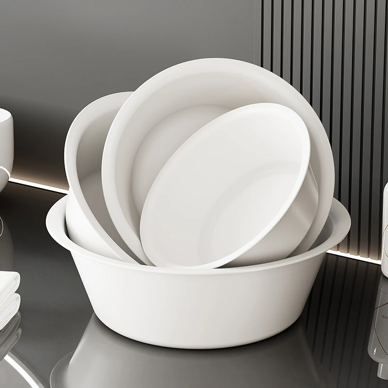 洗脸盆圆形家用加厚大号洗衣服盆子学生宿舍婴儿小面盆塑料洗脚盆