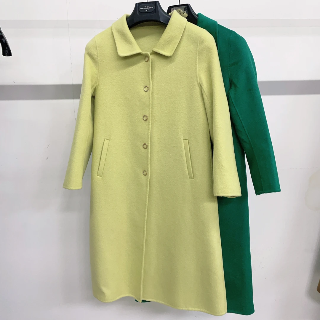 依家——825轻奢双面呢翻领大衣时尚雅致女