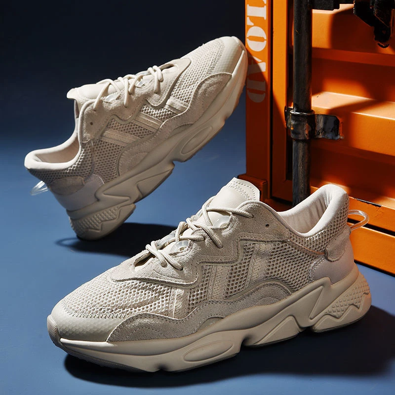 Ozweeago易烊千玺同款老爹鞋男透气超轻软底高品质休闲跑步运动鞋