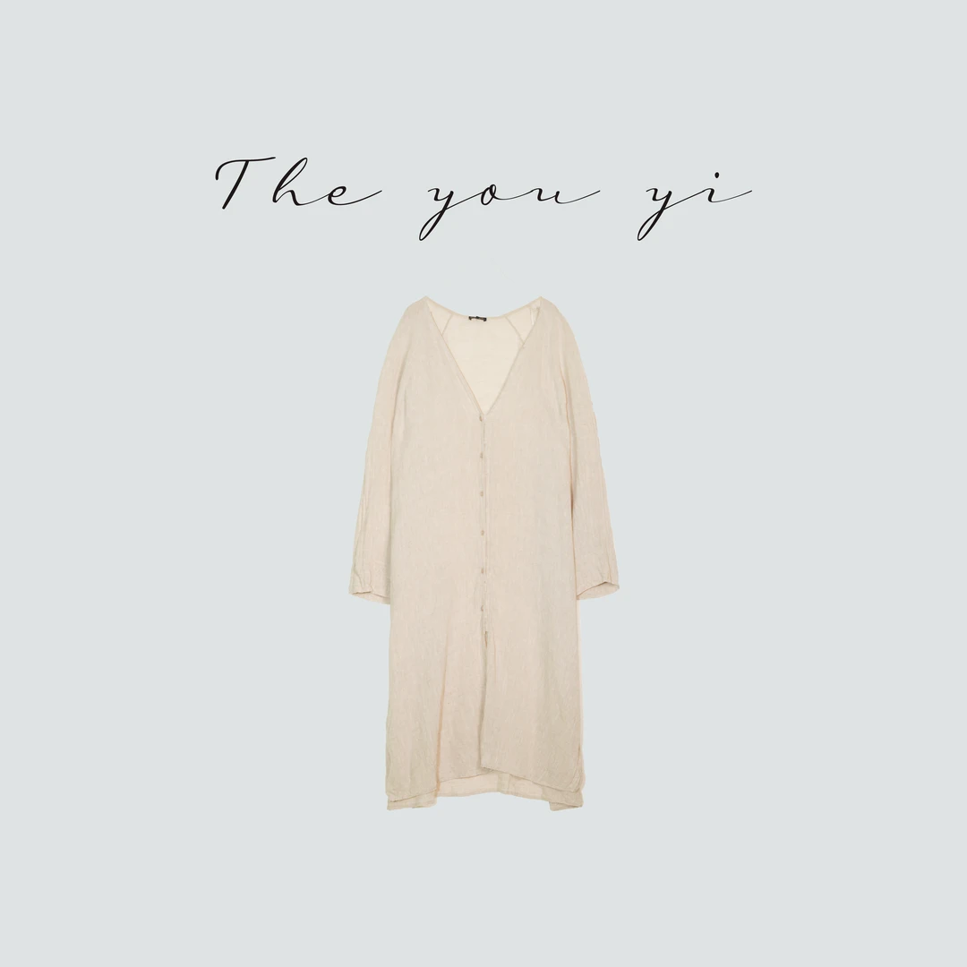 YOUYI /灵魂本质 纯天然凉感亚麻长衫 /小众设计中大码显瘦
