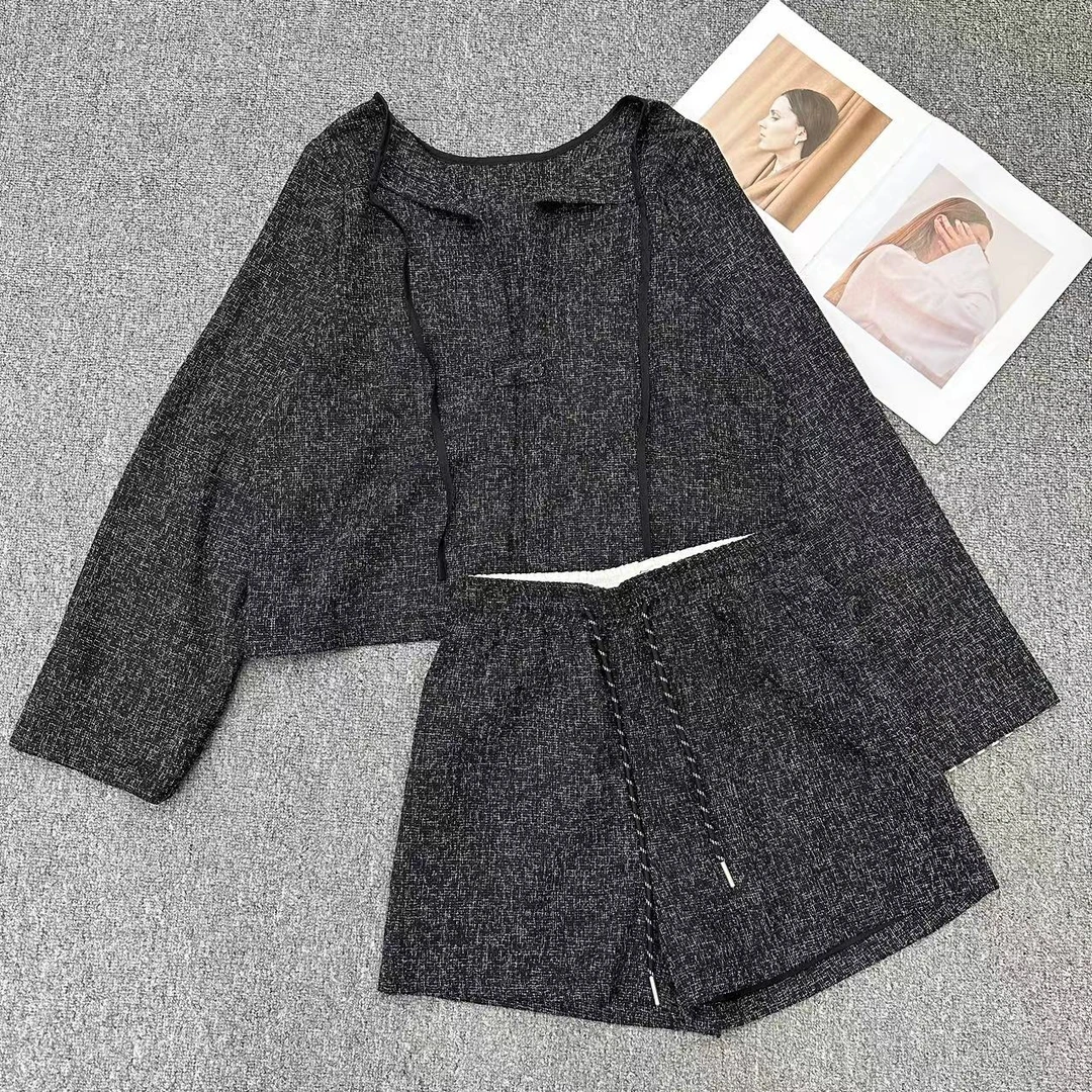 【周周家】M2433濮院秋季绵羊毛时尚套装女士休闲时尚街头风