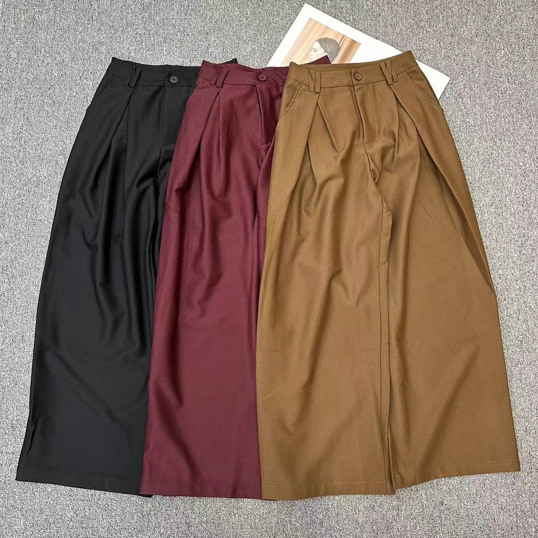 【周周家】K2389濮院秋季桑蚕丝休闲裤纯色女士简约街头风