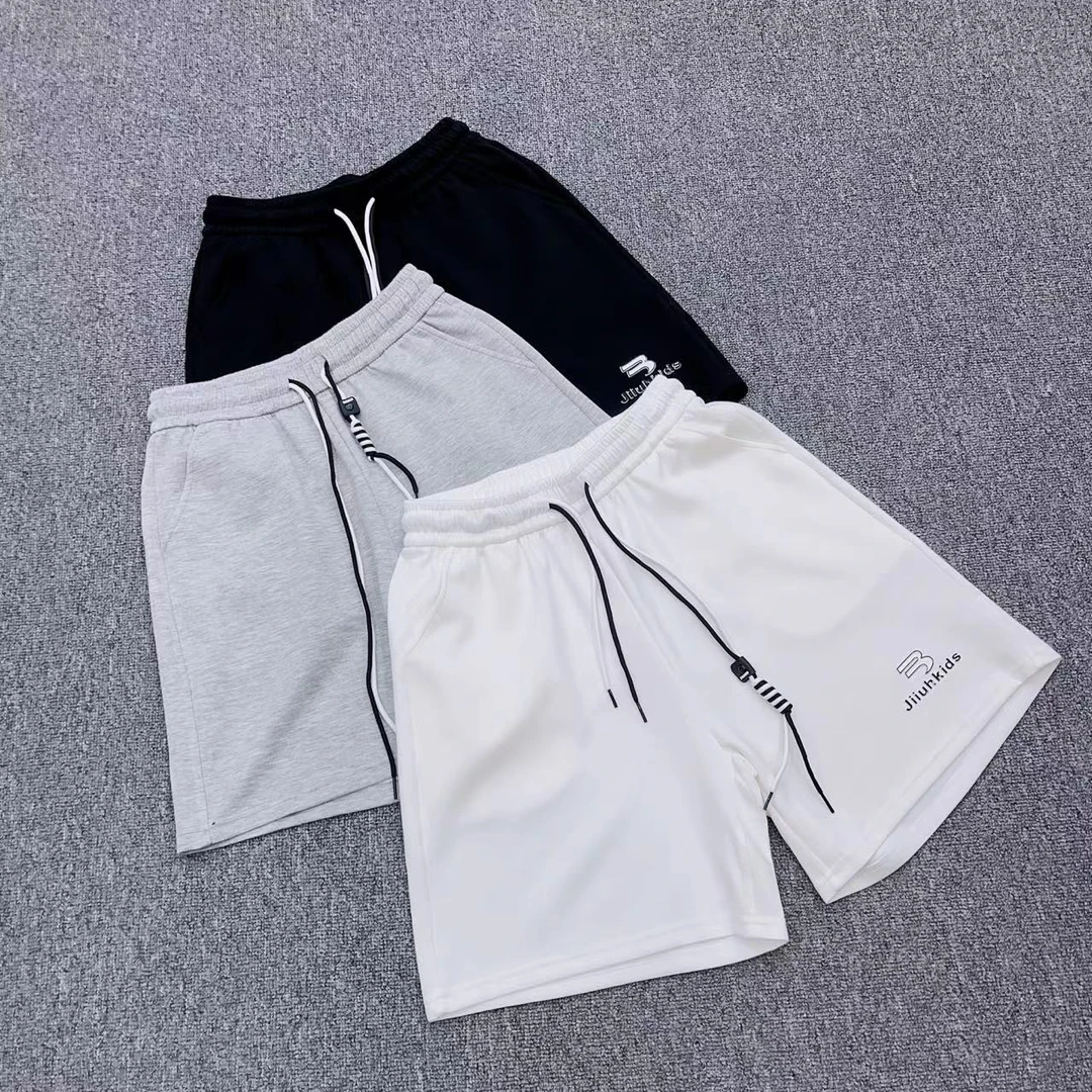 【周周家】3552男裤纯色抽绳时尚百搭休闲运动宽松短裤