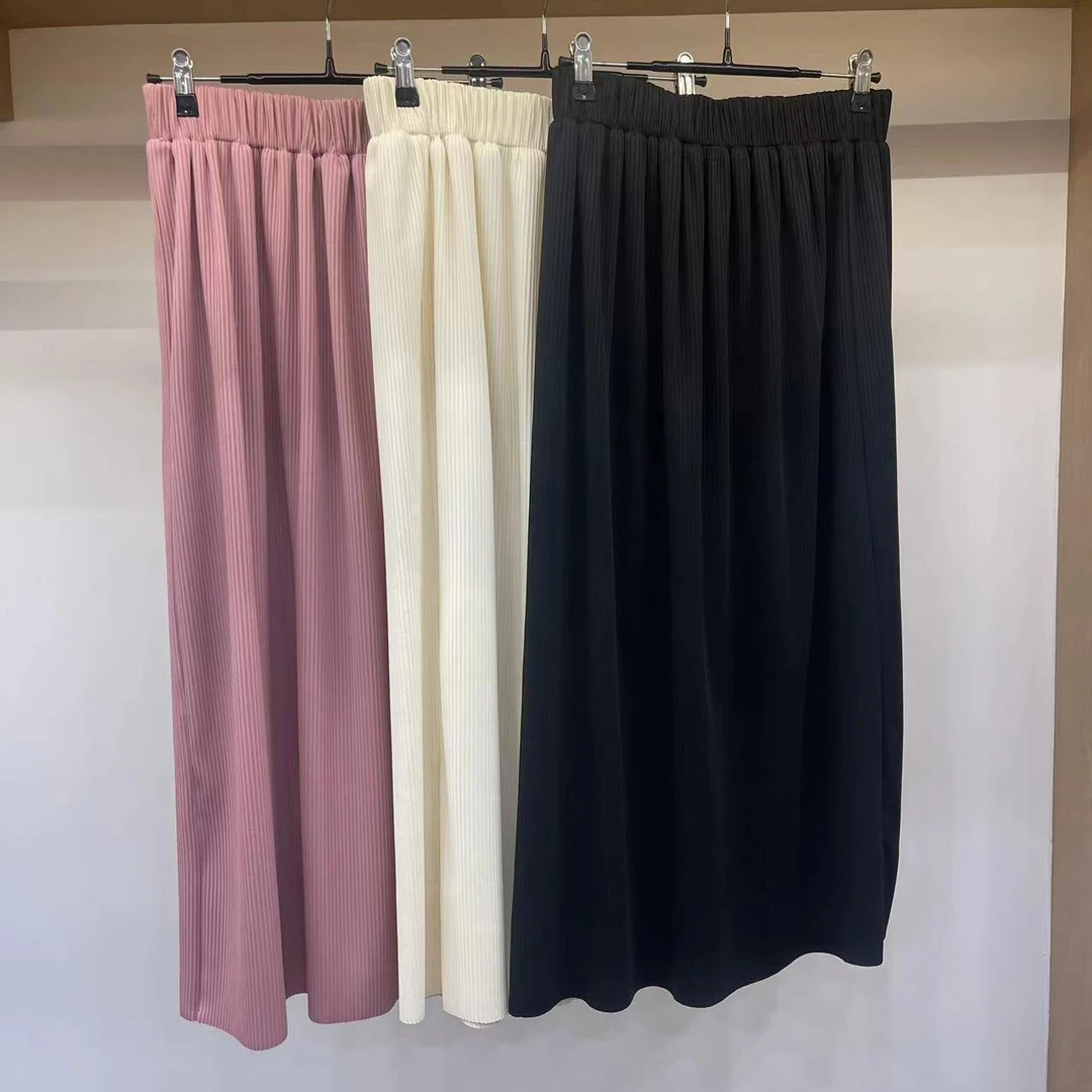 【周周家】3087气质时尚休闲百褶舒适宽松半身裙显瘦