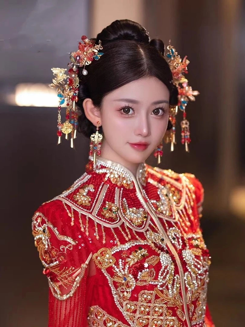 好看A1034琉璃拼接发钗小件
