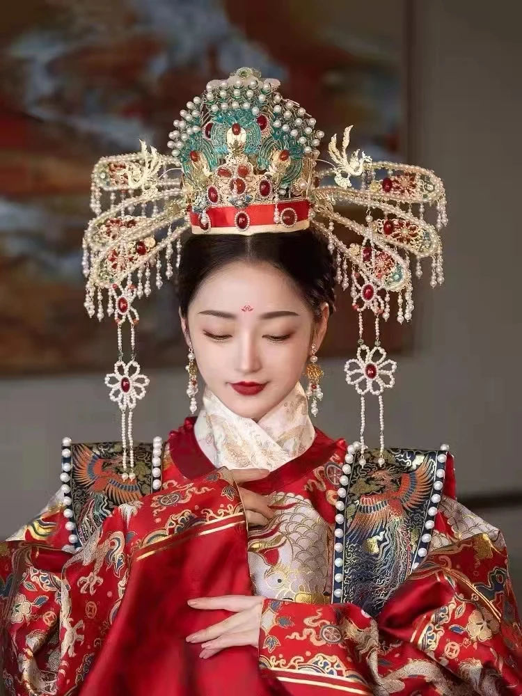 景泰蓝复古汉服重工头饰