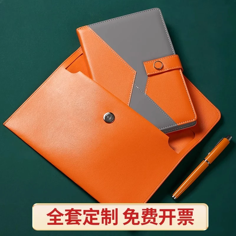 高档商务笔记本套装商务礼品皮质文件袋礼袋公司礼品礼盒定制logo