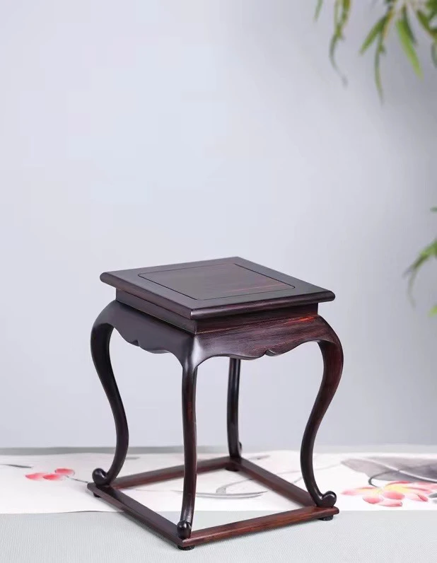 大红酸枝交趾黄檀三弯腿小香几
