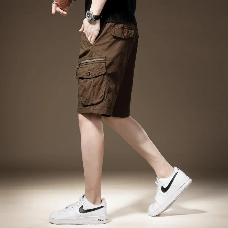 美式潮牌工装短裤高端夏季薄款宽松五分裤男士凉感休闲中裤