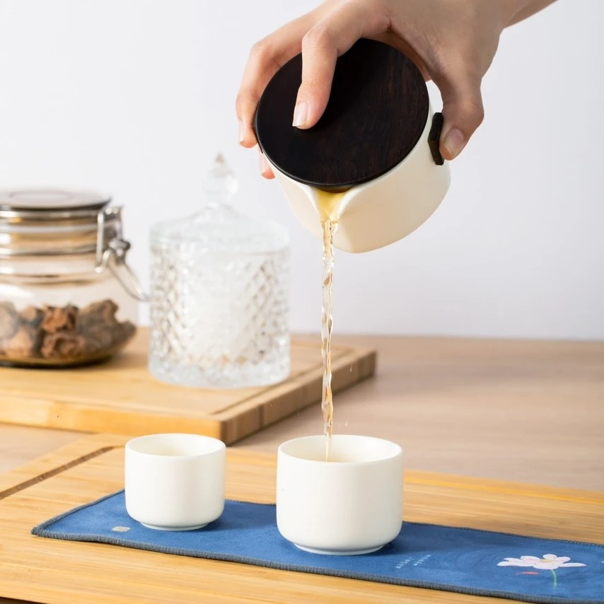 科立视功夫茶具快客杯小套装家用简约泡茶泡茶陶瓷茶杯便携户外