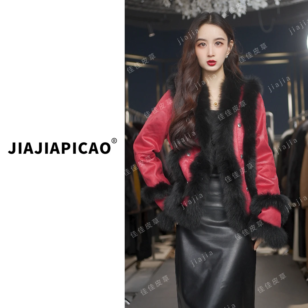 【小乌梅】皮草 6790    经典气质狐狸毛保暖柔软兔毛皮草外套