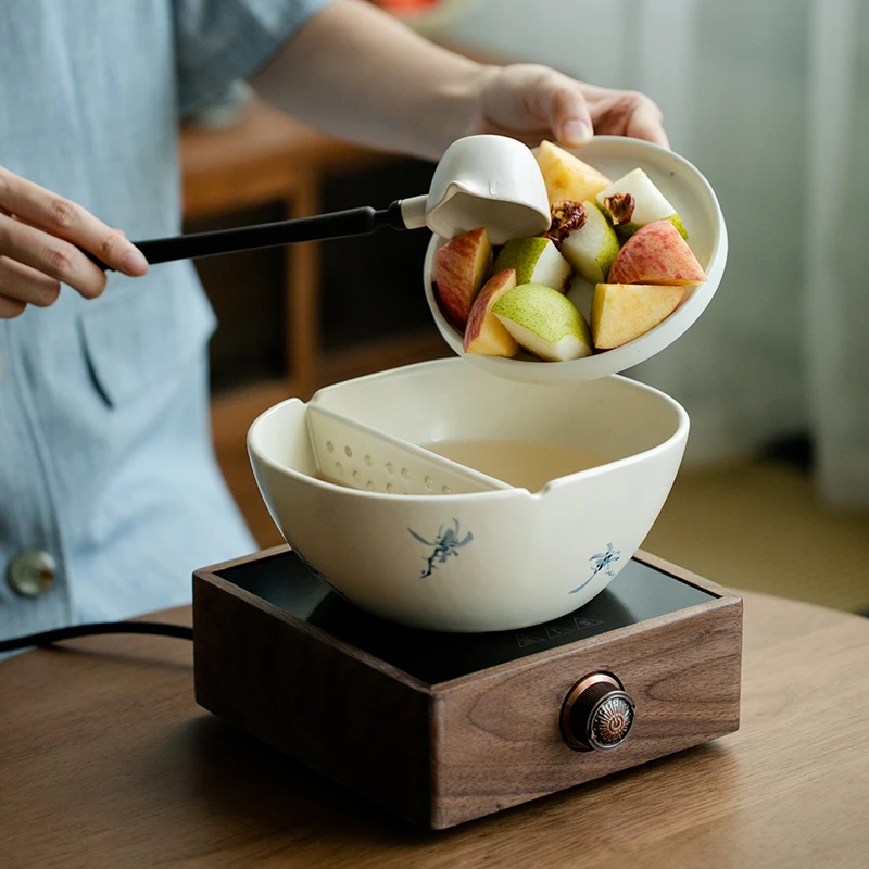 德白围炉煮茶罐罐茶古法煮茶器煮奶茶专用陶壶新款烤奶茶罐电陶炉