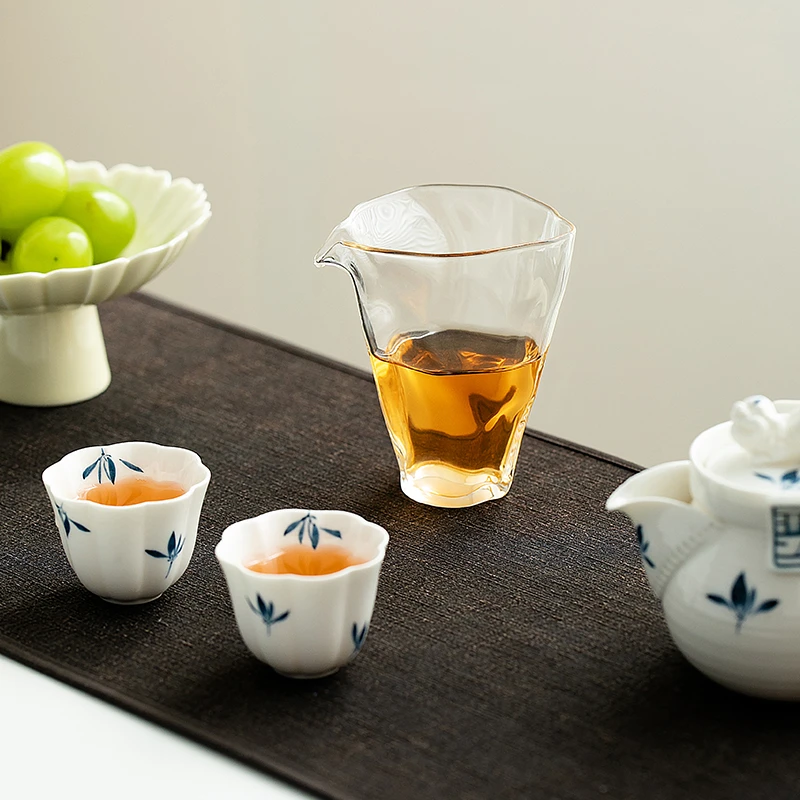 德白高硼硅玻璃公道杯轻奢高档加厚耐热泡茶分茶器大号茶具零配件