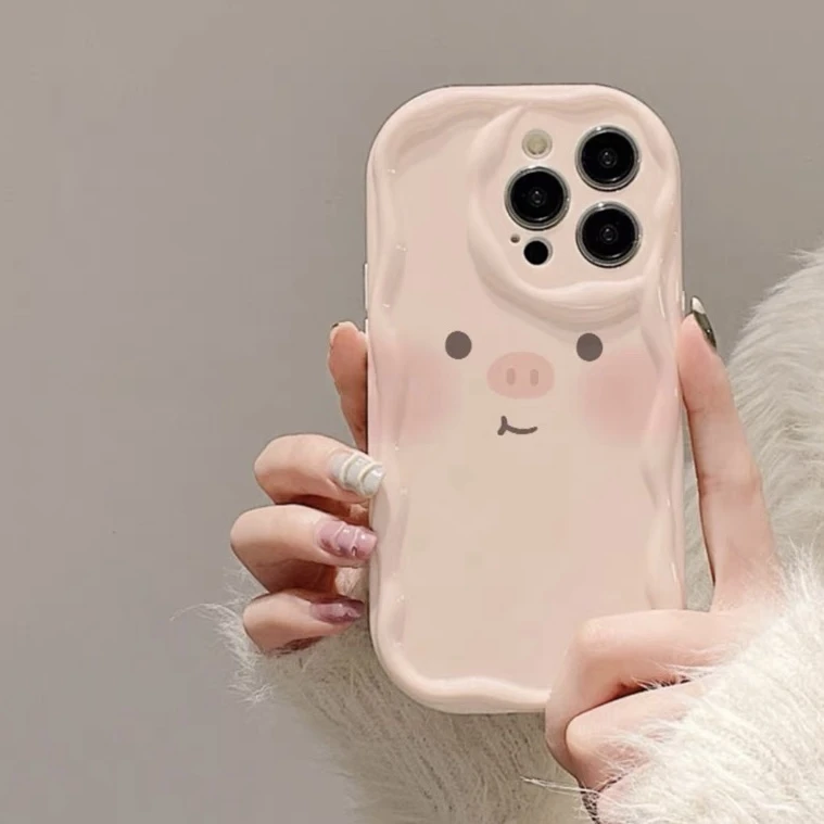 适用苹果/华为/OPPO/VIVO/小米/荣耀奶油壳可爱猪猪卡通ins手机壳