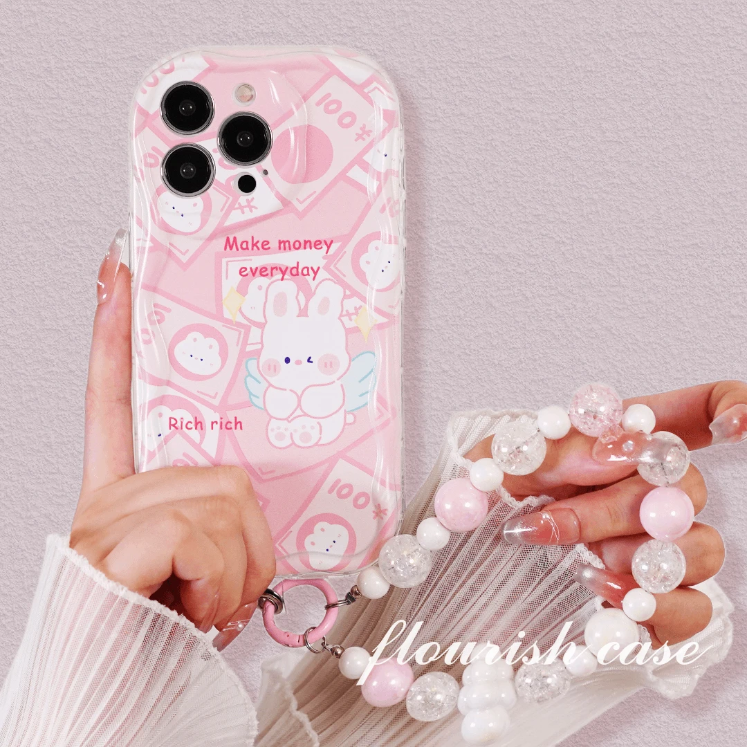 【苹果/华为/OPPO/VIVO/小米/荣耀】奶油壳兔满屏钞票网红ins手机壳