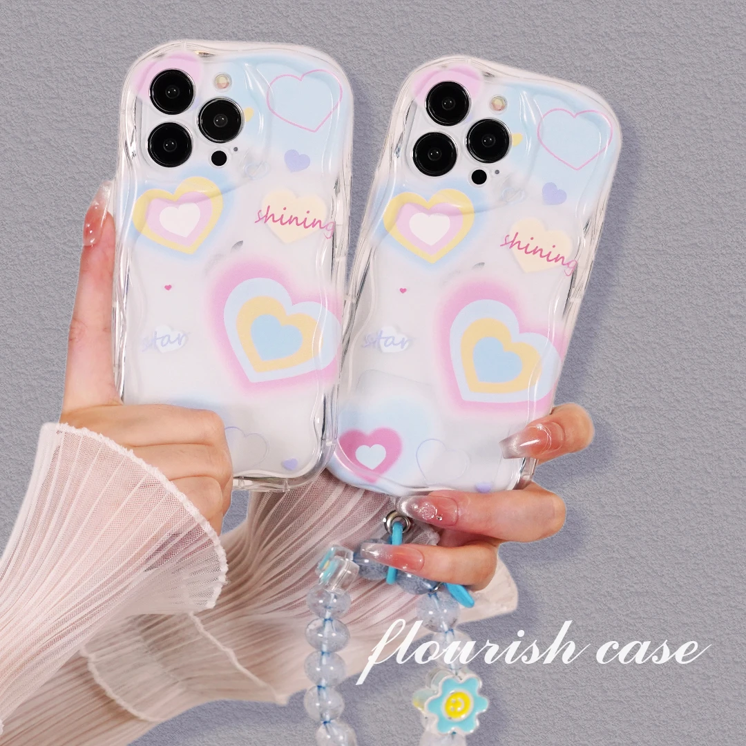 【苹果/华为/OPPO/VIVO/小米/荣耀】奶油壳炫彩爱心网红ins手机壳