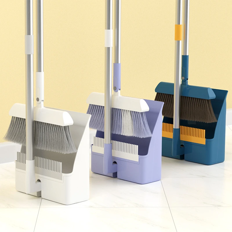 折叠磁吸扫把簸箕套装清洁家用不粘头发撮箕软毛扫帚笤帚扫地神器