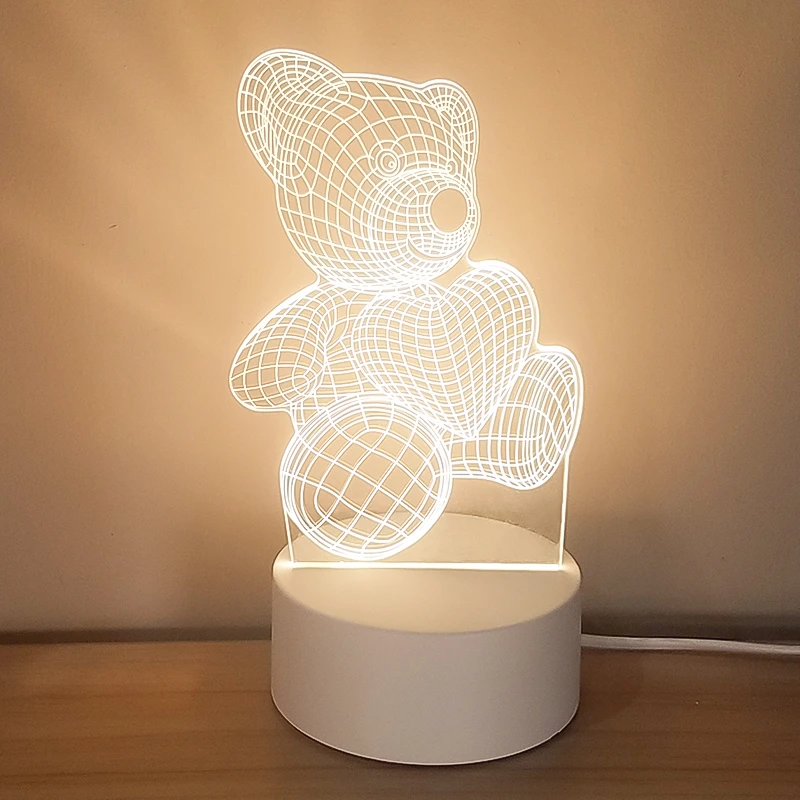 小熊3d小夜灯（投影仪浮力）睡眠护眼床头灯led节能灯usb