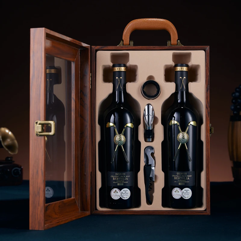 【原瓶进口】柏特利雅高尔夫俱乐部干红葡萄酒14.5度750ml*2支礼盒