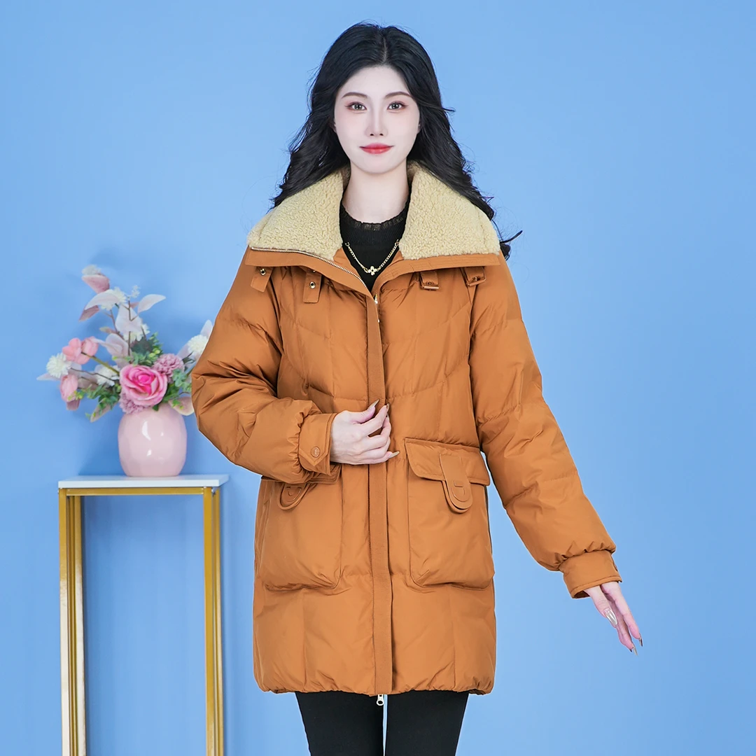 【SJYF3837】2024年秋冬新款时尚洋气宽松保暖加厚休闲显瘦羽绒服